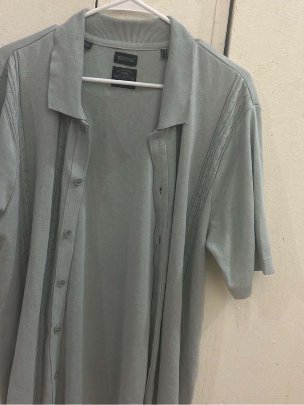 Buffalo David Bitton Men's Short Sleeve Polo in Light Sage